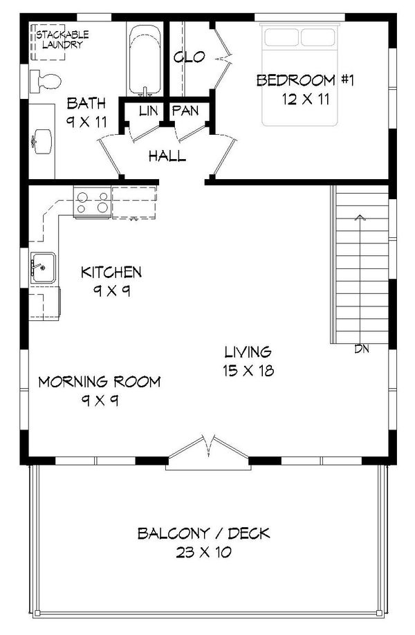 House Design - Contemporary Floor Plan - Upper Floor Plan #932-95