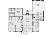 Mediterranean Style House Plan - 4 Beds 2.5 Baths 2261 Sq/Ft Plan #36-437 