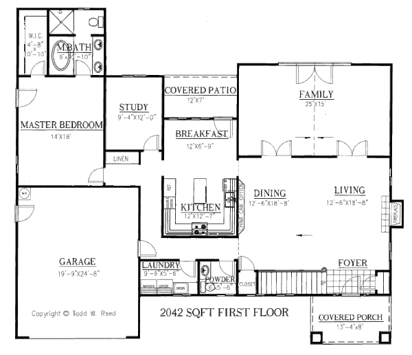 Home Plan - Mediterranean Floor Plan - Main Floor Plan #437-33