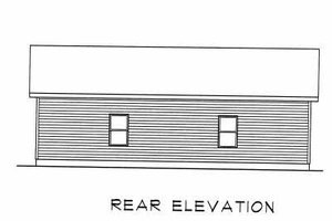 Exterior - Rear Elevation for Traditional House Plan #22-406, 0 bath