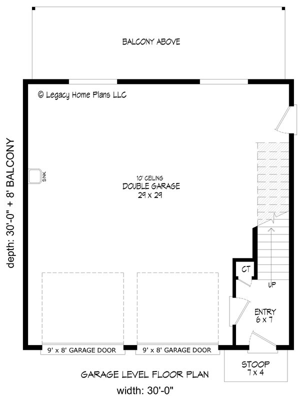 Contemporary Floor Plan - Main Floor Plan #932-961