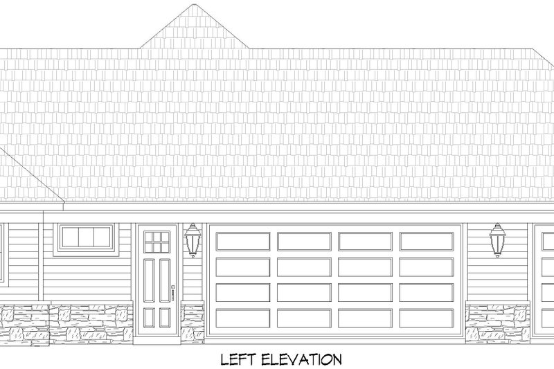 Architectural House Design - Exterior - Other Elevation for Ranch House Plan #932-1115 - 3 bed, 2.5 bath
