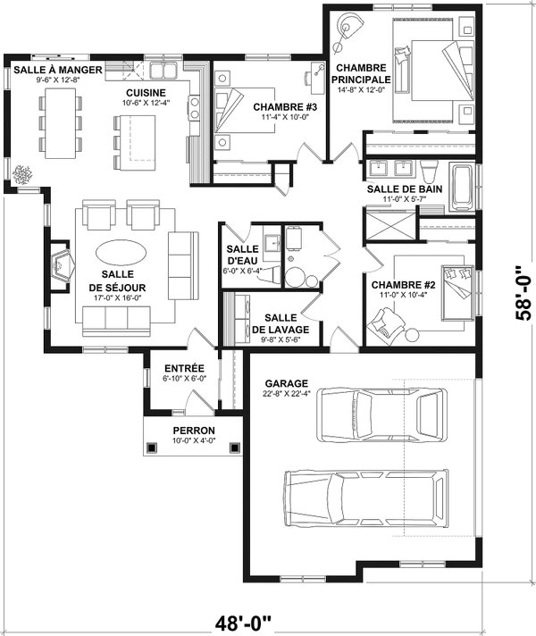 Ranch Floor Plan - Main Floor Plan #23-2657