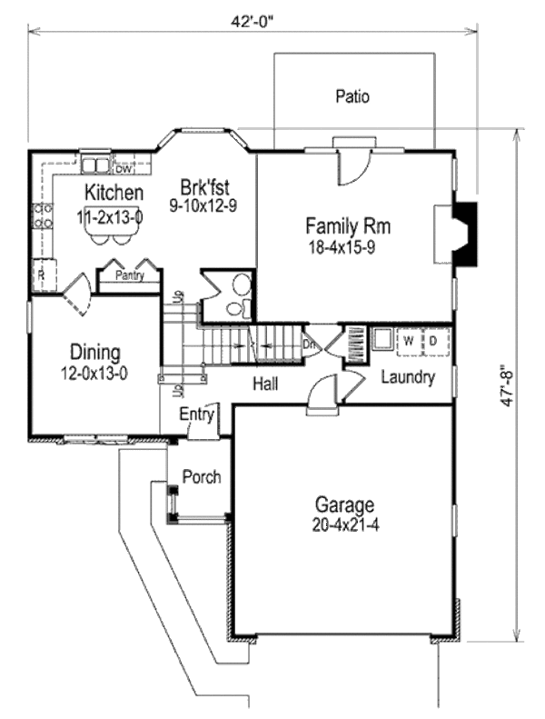House Design - Traditional Floor Plan - Main Floor Plan #57-343