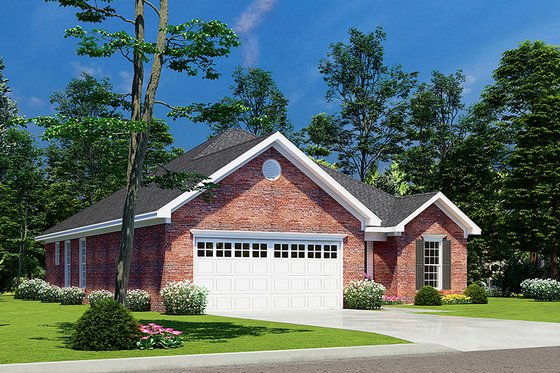 Exterior - Other Elevation for Ranch House Plan #17-1044 - 3 bed, 2 bath