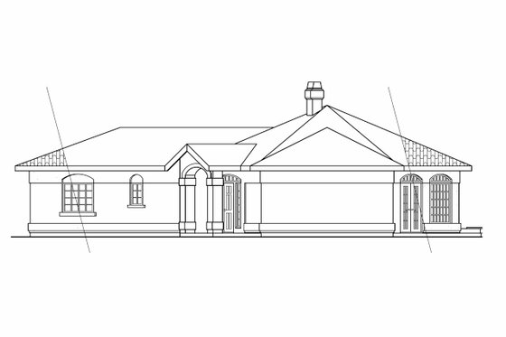 Exterior - Other Elevation 1 for Mediterranean House Plan #124-430 - 2 bed, 2.5 bath