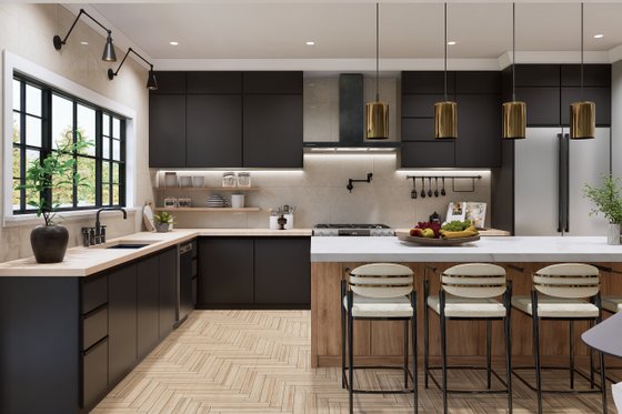 Interior - Kitchen 1 for Traditional House Plan #54-682 - 3 bed, 3 bath
