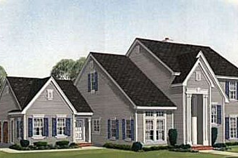Dream House Plan - Colonial Exterior - Front Elevation Plan #410-366