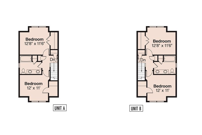 House Blueprint - Floor Plan - Upper Floor for Cottage House Plan #124-1294 - 4 bed, 2.5 bath