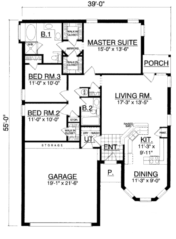 Dream House Plan - Traditional Floor Plan - Main Floor Plan #40-262