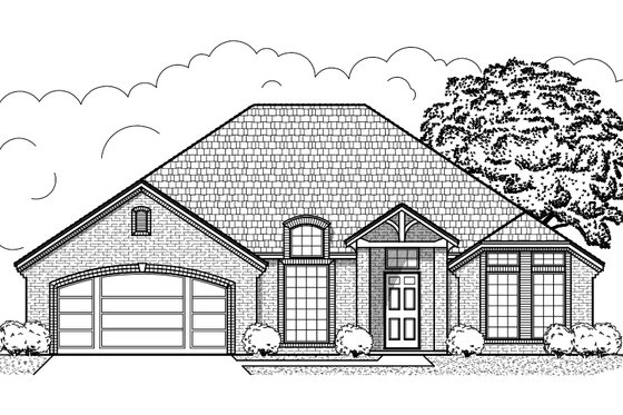 Exterior - Front Elevation for Traditional House Plan #65-473 - 4 bed, 2 bath