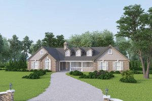 Ranch Exterior - Front Elevation Plan #57-719