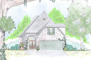 Cottage Exterior - Front Elevation Plan #36-457