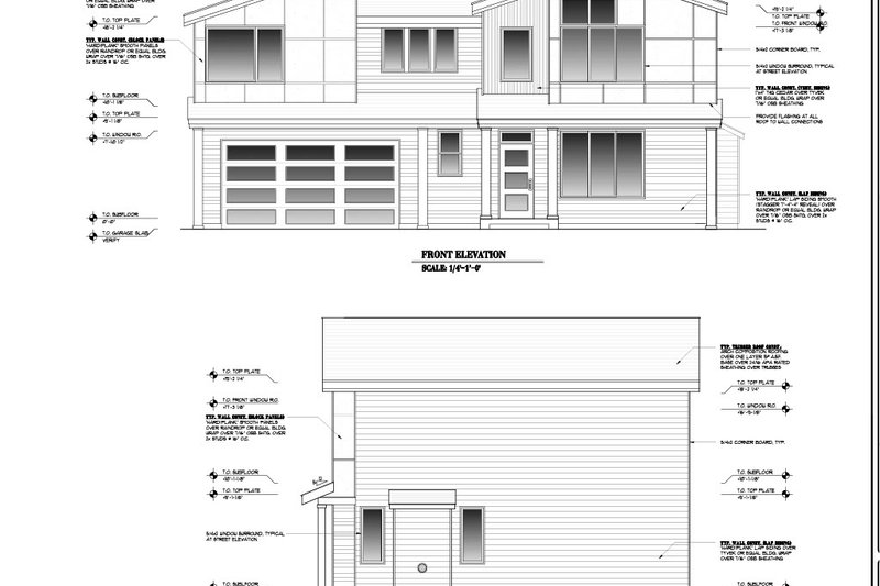 Architectural House Design - Exterior - Other Elevation for Prairie House Plan #53-750 - 3 bed, 2.5 bath