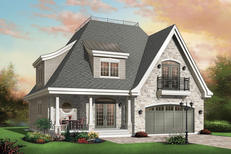 Dream House Plan - Front View - 2600 square foot European home