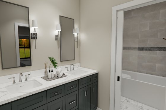 Interior - Master Bathroom 1 for Farmhouse House Plan #51-1390 - 3 bed, 2.5 bath