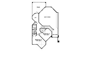 Floor Plan - Upper Floor for European House Plan #417-336 - 3 bed, 2.5 bath