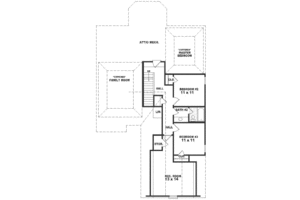 Floor Plan - Upper Floor for European House Plan #81-243 - 3 bed, 2.5 bath