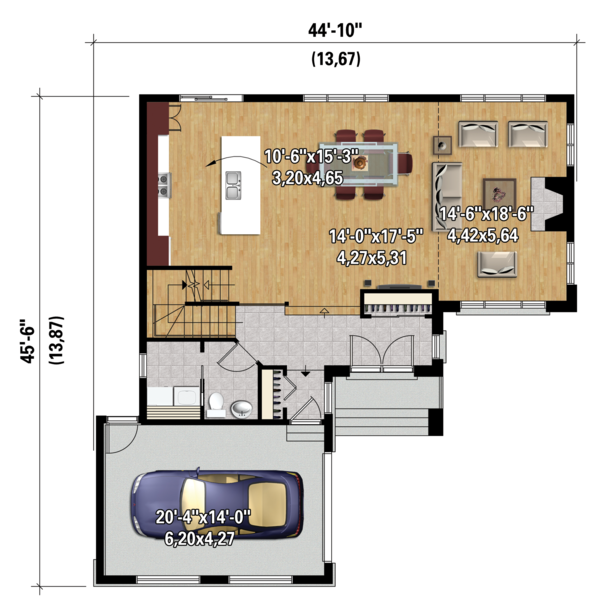 Home Plan - Contemporary Floor Plan - Main Floor Plan #25-4300