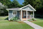 Cottage Style House Plan - 1 Beds 1 Baths 624 Sq/Ft Plan #126-178 