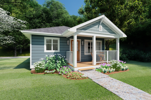 Exterior - Other Elevation for Cottage House Plan #126-178 - 1 bed, 1 bath