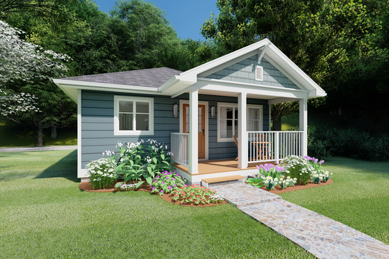 Exterior - Other Elevation for Cottage House Plan #126-178 - 1 bed, 1 bath