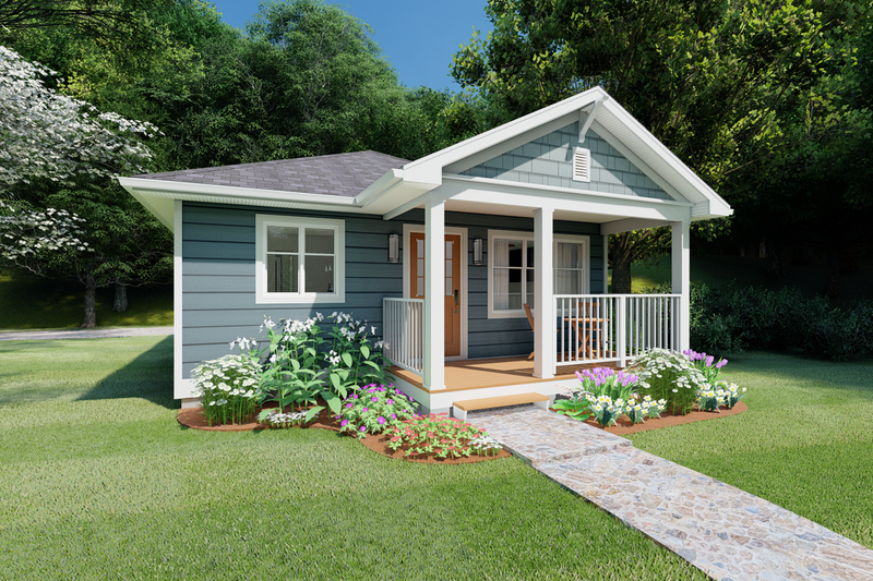 Cottage Style House Plan - 1 Beds 1 Baths 624 Sq/Ft Plan #126-178 ...