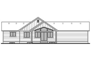 Exterior - Rear Elevation for Country House Plan #1073-19 - 3 bed, 2.5 bath
