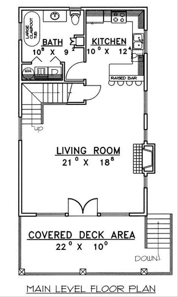 Architectural House Design - Bungalow Floor Plan - Main Floor Plan #117-543