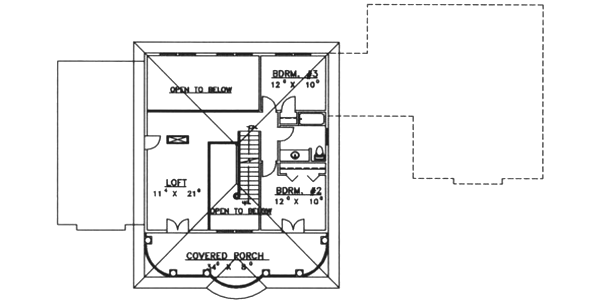 Home Plan - Southern Floor Plan - Upper Floor Plan #117-236