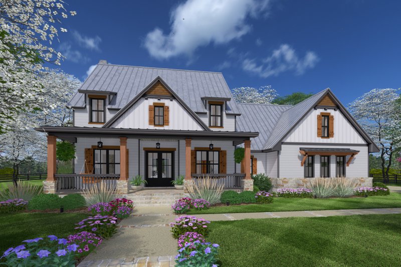 House Blueprint - Exterior - Front Elevation 7 for Farmhouse House Plan #120-272 - 3 bed, 2.5 bath