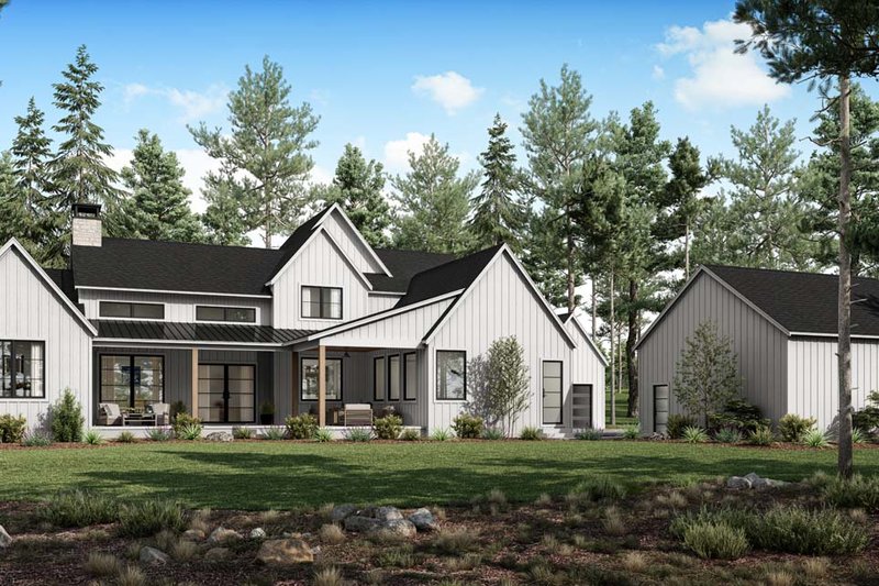 House Blueprint - Exterior - Rear Elevation for Farmhouse House Plan #1070-230 - 4 bed, 3 bath