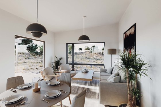 Interior - Family Room for Cabin House Plan #924-24 - 2 bed, 1 bath