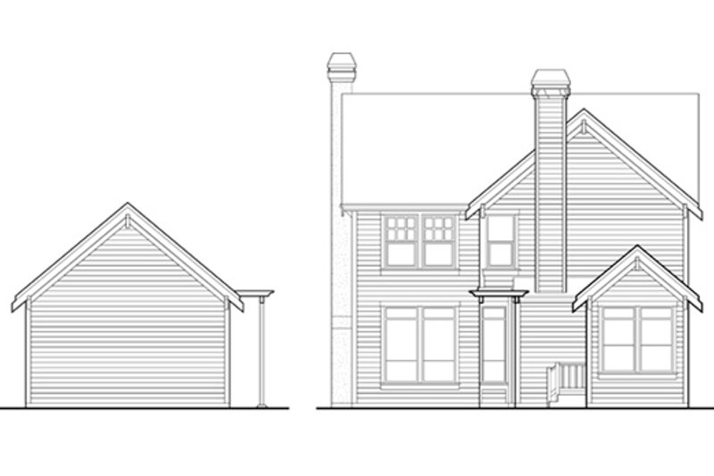 Home Plan - Exterior - Rear Elevation for Craftsman House Plan #48-339 - 4 bed, 2.5 bath