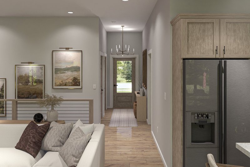 House Blueprint - Interior - Entry for Modern House Plan #455-419 - 3 bed, 2 bath