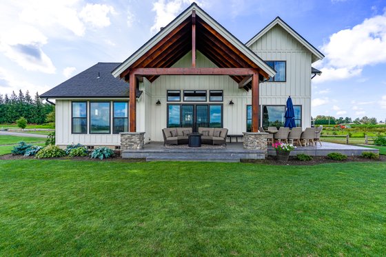 Exterior - Rear Elevation for Farmhouse House Plan #1070-104 - 4 bed, 2.5 bath