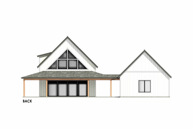 Dream House Plan - Exterior - Rear Elevation 1 for Farmhouse House Plan #1096-199 - 3 bed, 2 bath