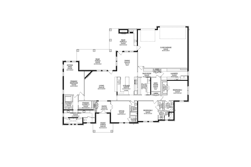 Home Plan - Floor Plan - Main Floor for Farmhouse House Plan #1127-19 - 3 bed, 3 bath