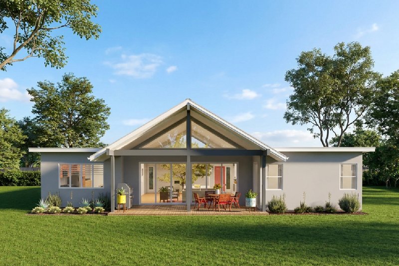 House Blueprint - Exterior - Rear Elevation for Contemporary House Plan #126-309 - 3 bed, 2 bath