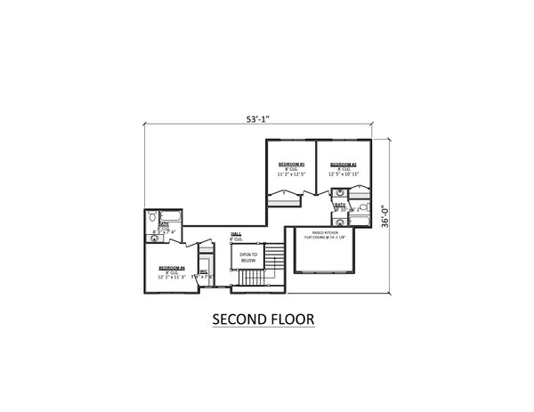 Home Plan - Floor Plan - Upper Floor for Farmhouse House Plan #1089-64 - 4 bed, 4 bath