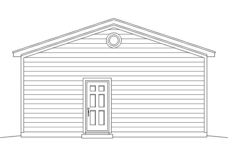 House Blueprint - Exterior - Rear Elevation for Country House Plan #932-304, 0 bath