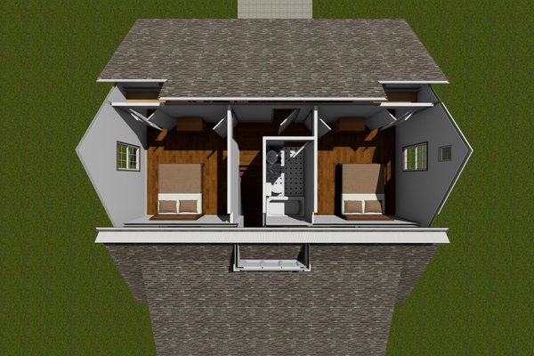 Cottage Floor Plan - Upper Floor Plan #513-6