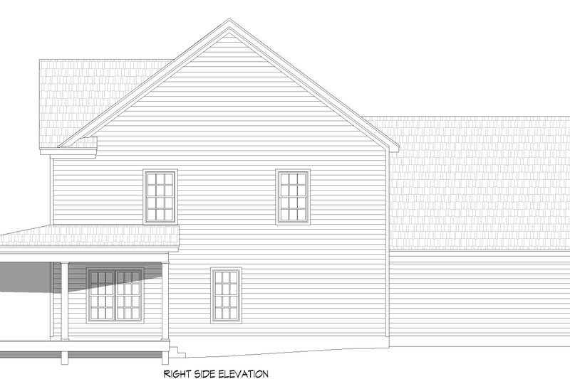 Home Plan - Exterior - Other Elevation 1 for Farmhouse House Plan #932-1253 - 4 bed, 2.5 bath