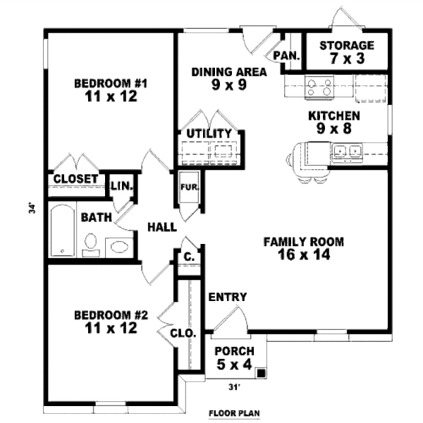 Traditional Floor Plan - Main Floor Plan #81-13603