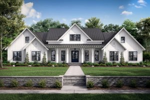 Dream House Plan - Farmhouse Exterior - Front Elevation Plan #430-222