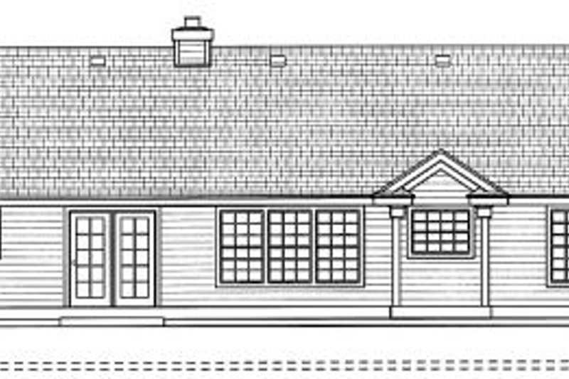 Dream House Plan - Exterior - Rear Elevation for Traditional House Plan #93-101 - 3 bed, 2 bath