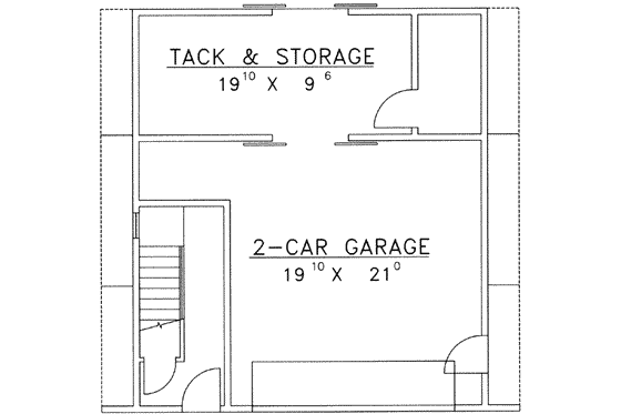 Floor Plan - Main Floor for Country House Plan #117-481, 1 bath