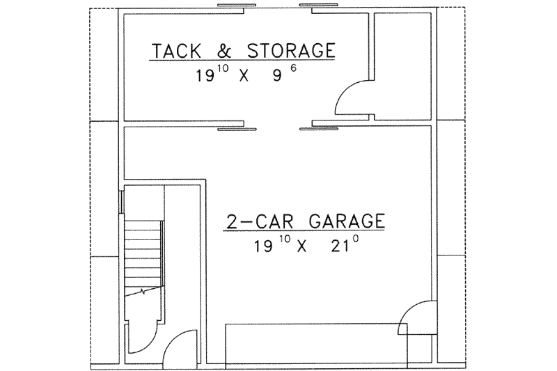 Home Plan - Floor Plan - Main Floor for Country House Plan #117-481, 1 bath
