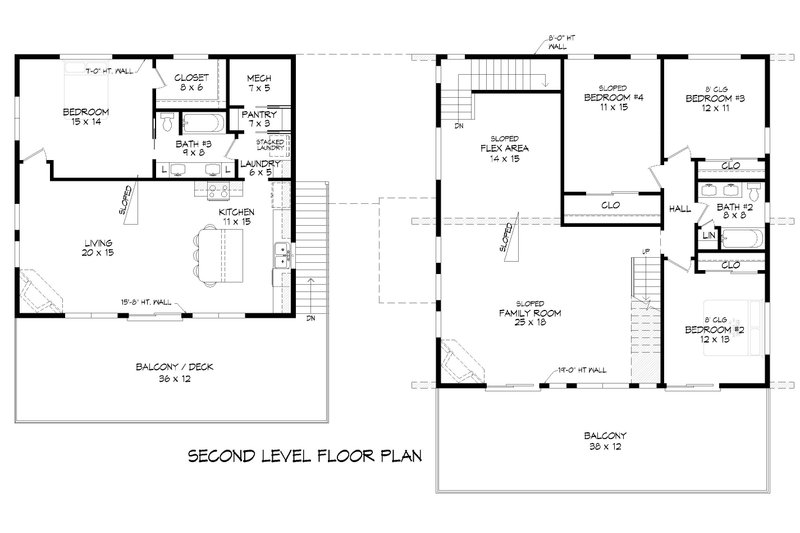 House Design - Floor Plan - Upper Floor for Contemporary House Plan #932-1375 - 5 bed, 3.5 bath
