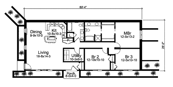 Ranch Floor Plan - Main Floor Plan #57-259